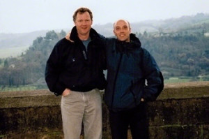 Carlo-and-Larry-in-Tuscany,-Italy